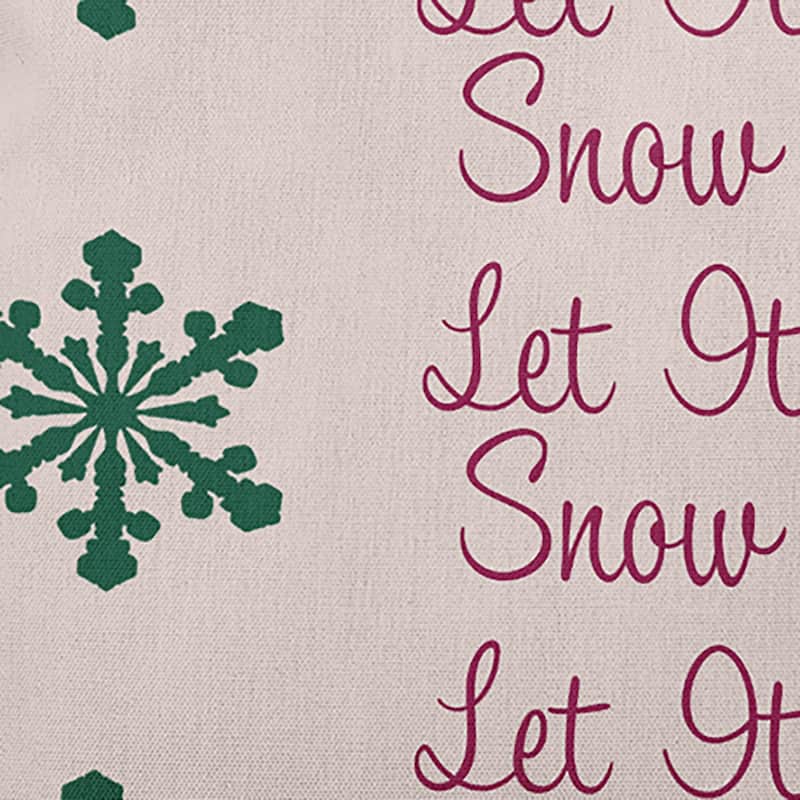 Winter Let It Snow Indoor/Outdoor Throw Pillow