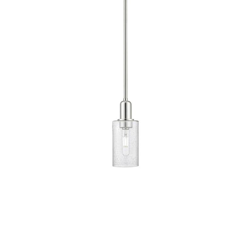 Innovations Lighting 716-1S-10-5 Clymer Pendant Clymer 5" Wide Mini - Polished Nickel / Seedy