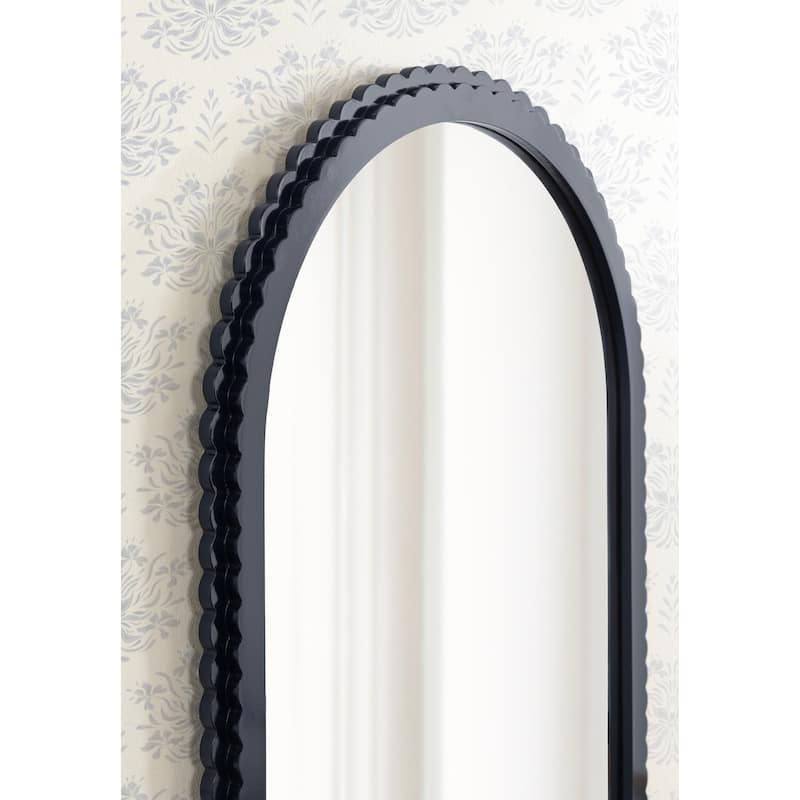Kate and Laurel Scallia Wooden Arch Mirror