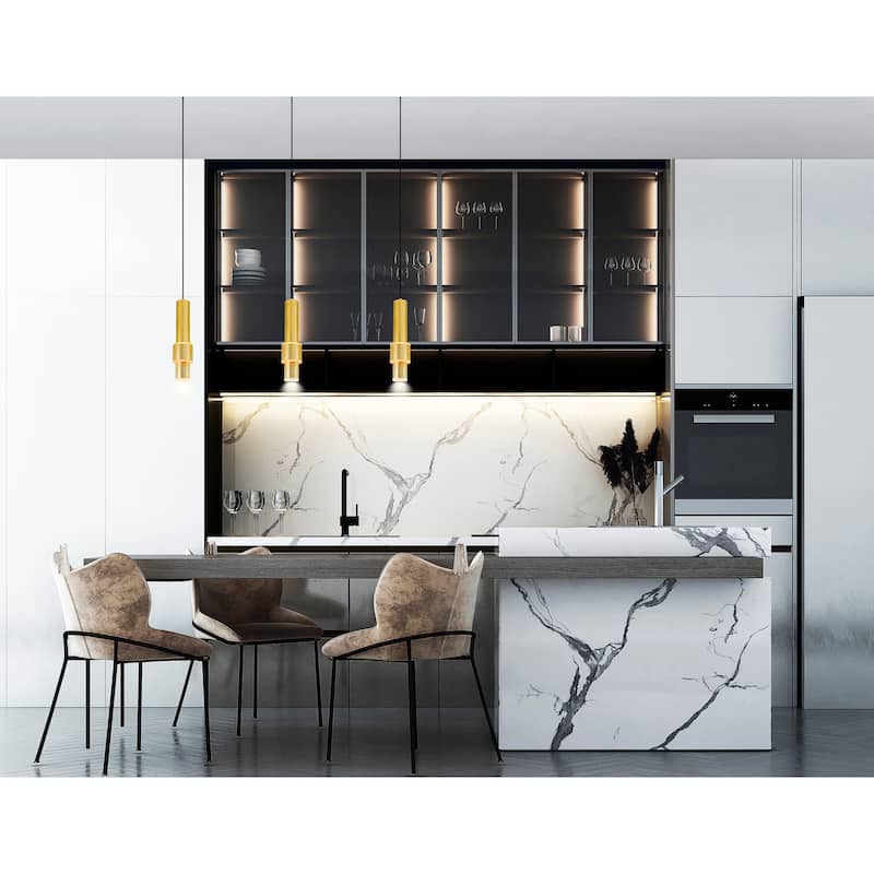 Lena LED Integrated Mini Pendant With Satin Gold Finish - Satin Gold