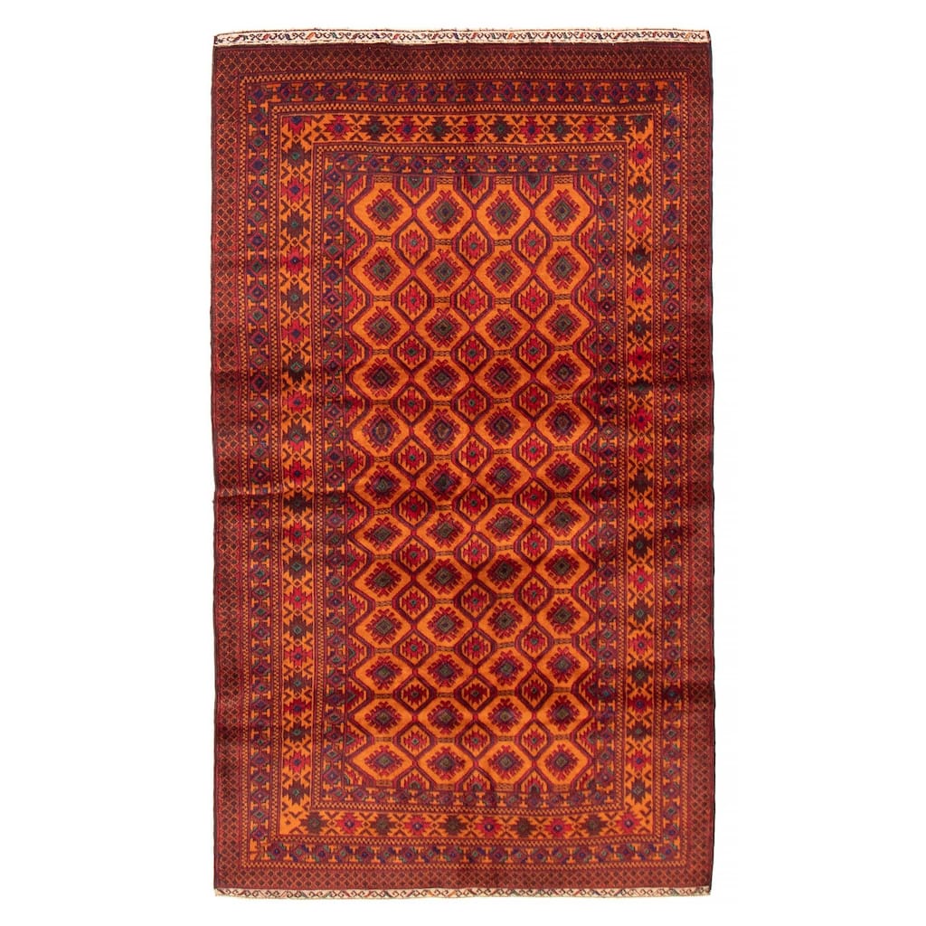 Teimani Orange Rug 3'7" x 6'4" - 3'7 x 6'4