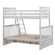 preview thumbnail 8 of 11, House Bed with Roof Design Twin/Twin House Bunk Bed With Shelves And Drawers,Sturdy Construction Loft Bed-White