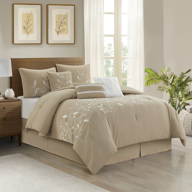 Nanshing Taylor 7 Piece Floral Botanical Comforter Set