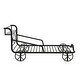 preview thumbnail 23 of 21, Twin Size Metal Car Bed with 4 Wheels, Guardrails and X-Shaped Frame Shelf, Twin Metal Bed for Teens, No Box Spring Needed
