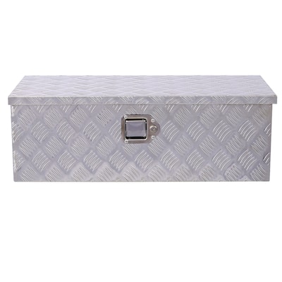 30 Inch Outdoor Aluminum Tool Box w/Lock Keys, RV Storage Organizer,Silver