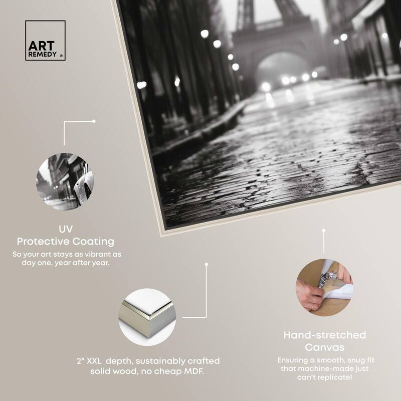 Rainy Day Paris Canvas by Art Remedy