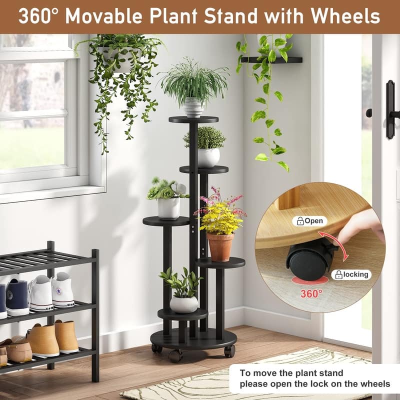 Plant Stand For Outdoor Indoor Tall - 13 x 13 x 35 inches