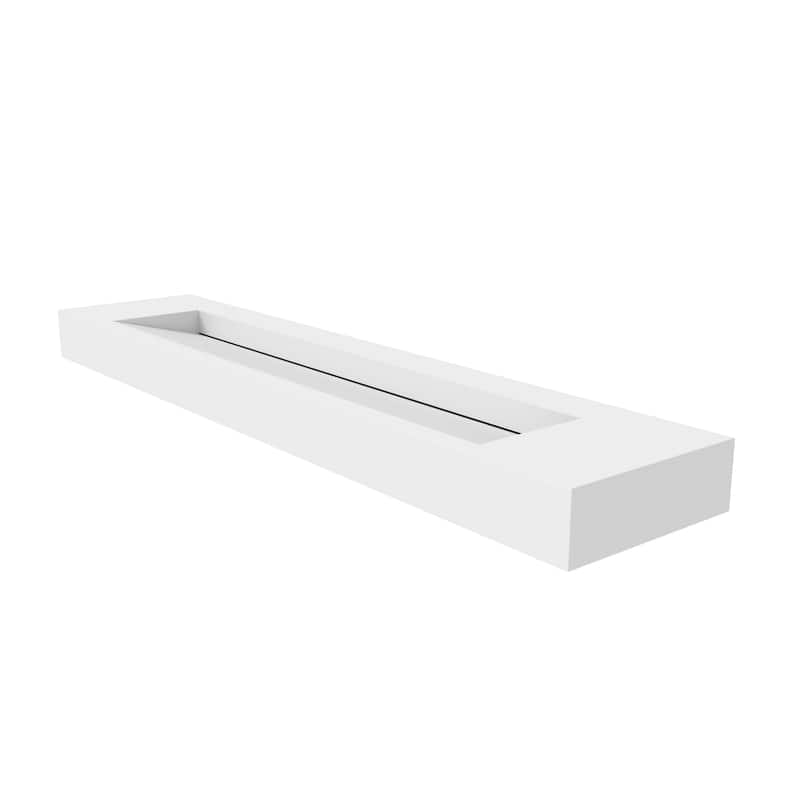 Pyramid Solid Surface Wall-Mounted Bathroom Sink