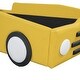 preview thumbnail 19 of 18, Race Car-Shaped Platform Bed Twin Size Bed Frame Stylish Kids Bed Anti-collision PU Leather Upholstered with Wood Slat Support