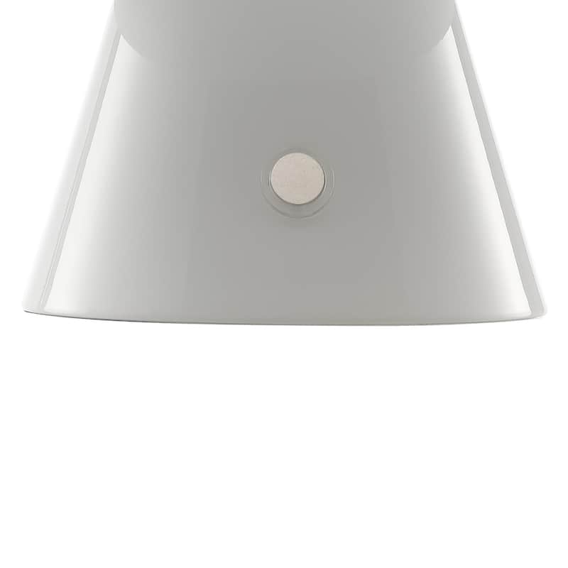Alyson 7" Contemporary Bohemian Rechargeable/Cordless Iron Integrated LED Mushroom Table Lamp, by JONATHAN Y