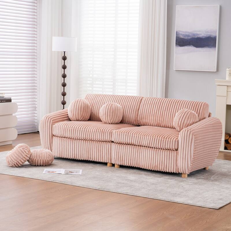 84in Corduroy Sectional Love Seat Couch
