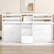 preview thumbnail 4 of 2, White Pine Wood Full Size Loft Bed, Storage Options, Hanging Clothes Rail