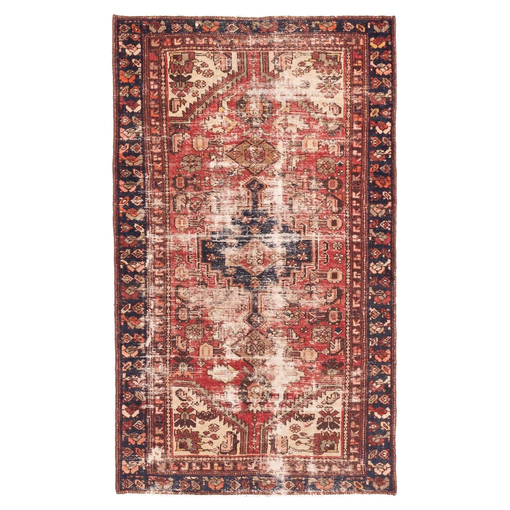 ECARPETGALLERY Hand-knotted Antalya Vintage Red Wool Rug - 3'9 x 6'5