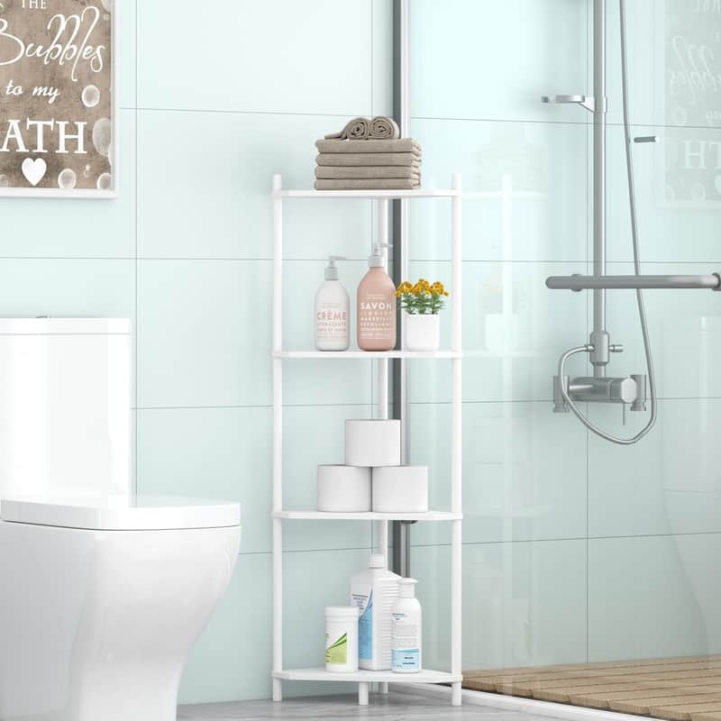 Corner Shelf Stand - 11.4"D x 11.4"W x 42.7"H