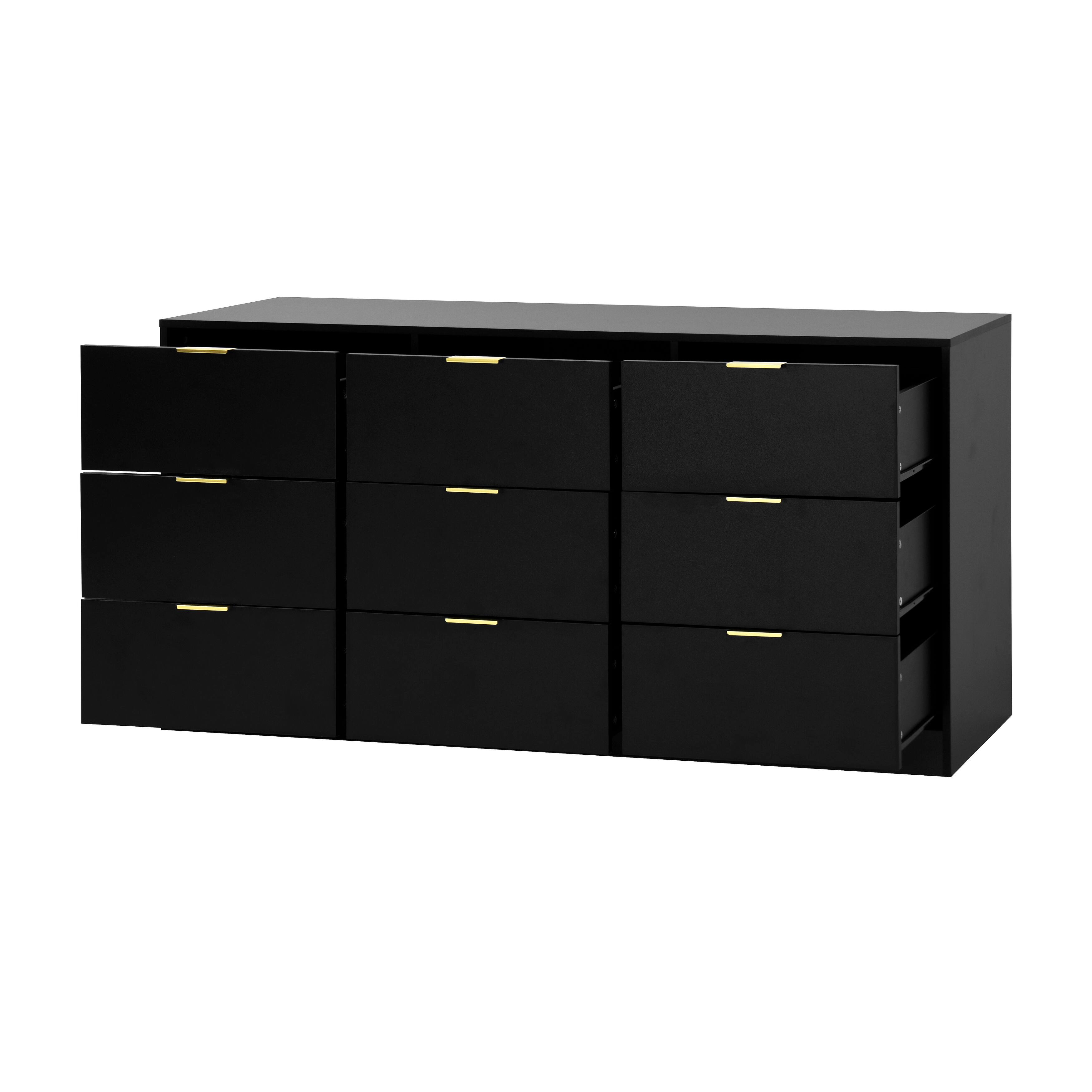 short long black dresser Black 16.73-Inch-Deep Dressers at Lowes.com