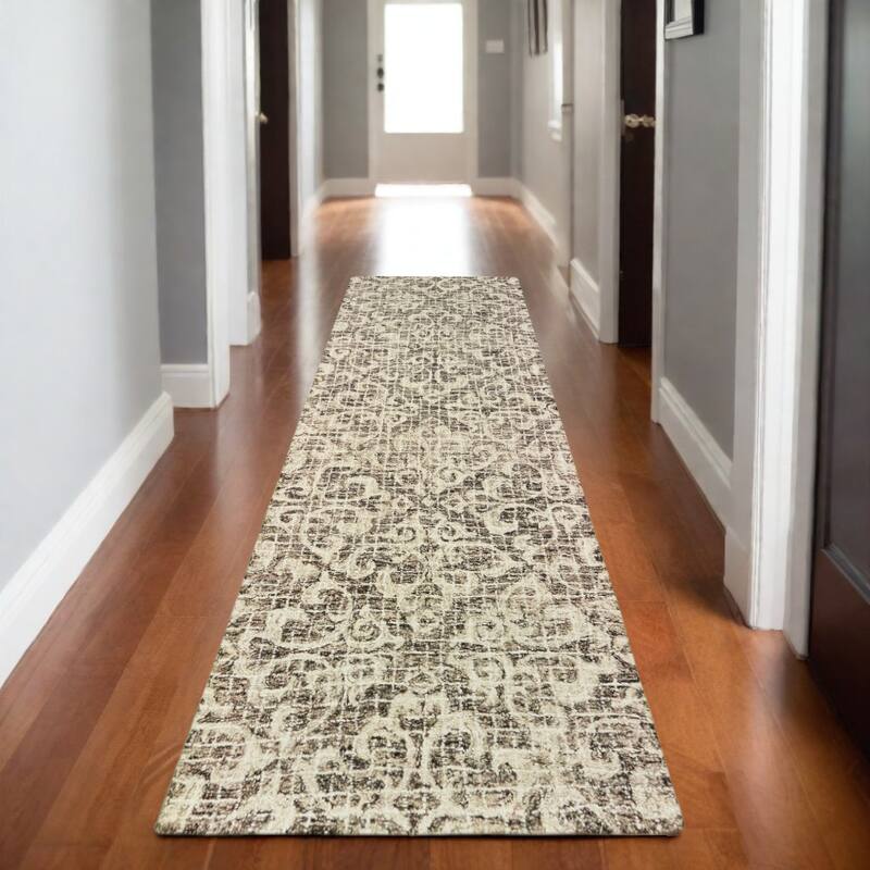 HomeRootsFloral Transitional Rectangle Area Rug - 95.67' X '29.92' X '0.39