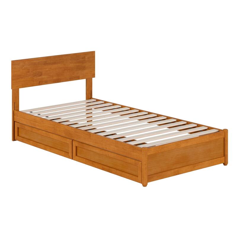 Wesley Platform Bed with Panel Footboard and Storage Drawers