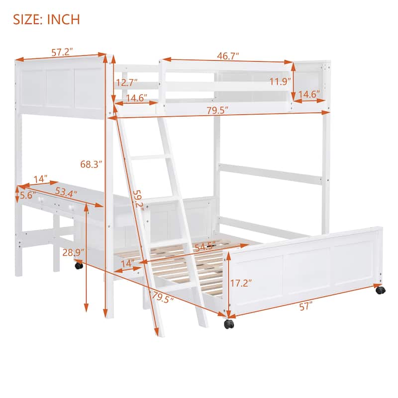 Bunk Bed with Desk