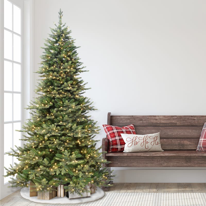 Puleo International 6.5 ft. Pre-lit Royal Majestic Douglas Fir Downswept Artificial Christmas Tree