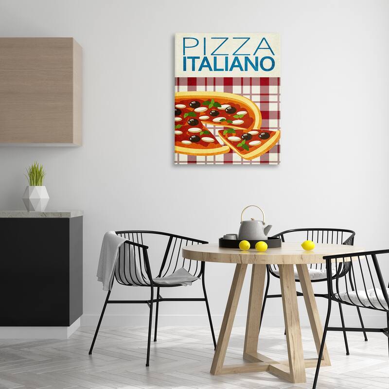 Stupell Classic Pizza Italiano Canvas Wall Art Design By Kim Allen