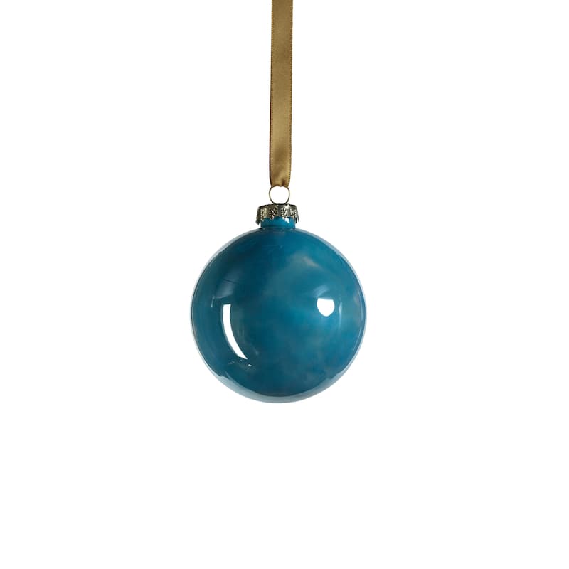 Solid Luster 3.25" Glass Ball Ornaments, Set of 6