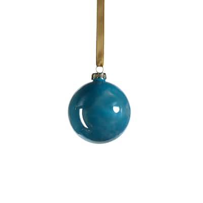 Solid Luster 3.25" Glass Ball Ornaments, Set of 6