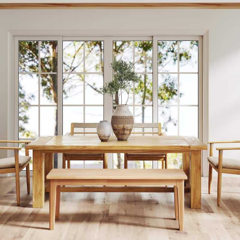 Solid Wood Dining Bench Entryway Bench Farmhouse Kitchen Table Bench