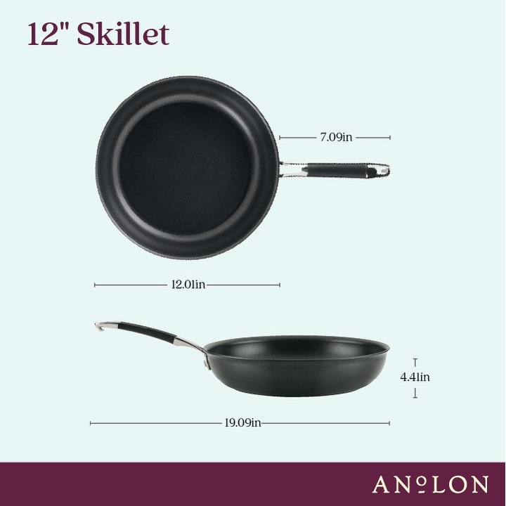 Anolon SmartStack Hard-Anodized Nesting Cookware Set, 10 Piece - Black