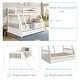 preview thumbnail 6 of 7, White Twin Over Full Solid Wood Bunk Bed with Two Storage Drawers, Removable Ladder, Guard Rails