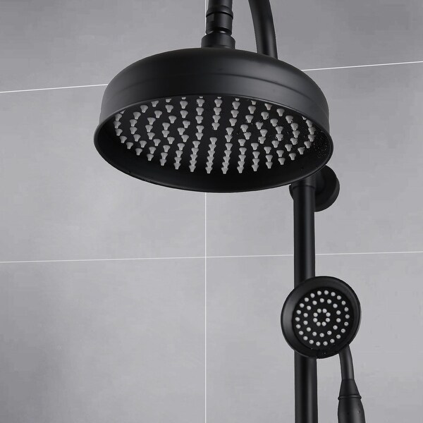 YASINU Vintage 8 inch Rain Shower Head Shower System - On