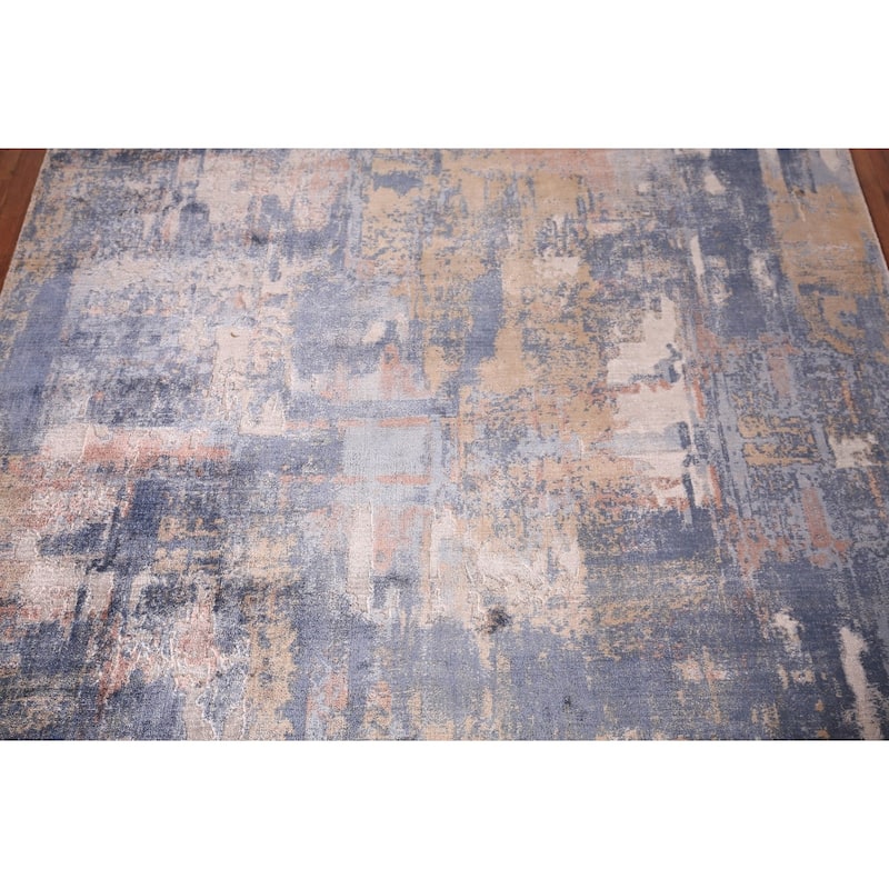 Contemporary Abstract Area Rug Handmade Wool Carpet - 5'4" x 7'6"