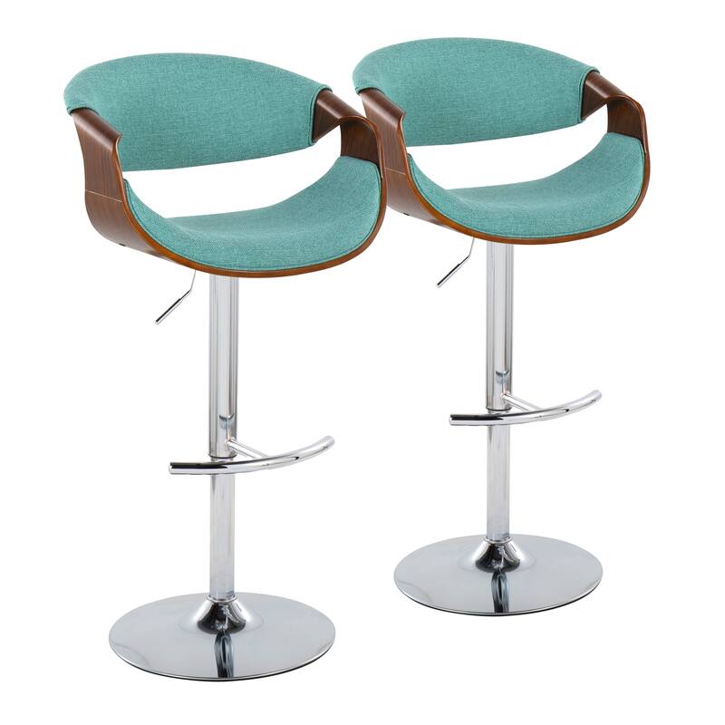 Carson Carrington Sauda Adjustable Bar Stool with Rounded T Footrest (Set of 2)