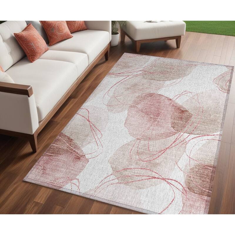 Alvaz Modern Art-Inspired Weather Resistant Trendy Modern Outdoor Rug - 5' X 8' - Multi