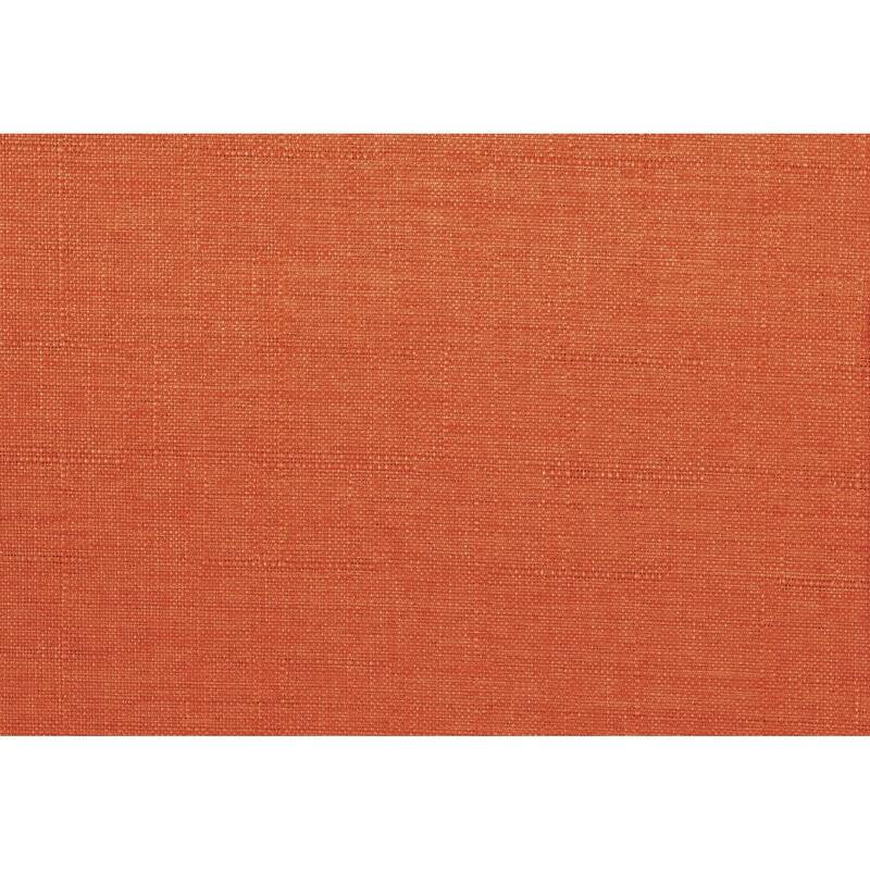 Orange Textured Fabric High-Back Accent Chair with Walnut Frame