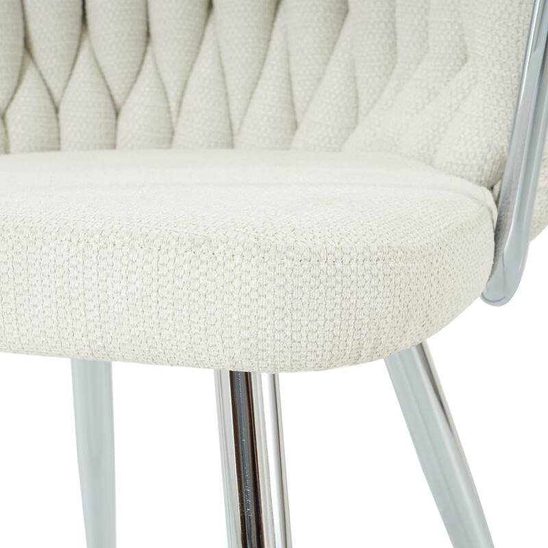 Modern Dining Chair with Metal Legs (Set Of 2)
