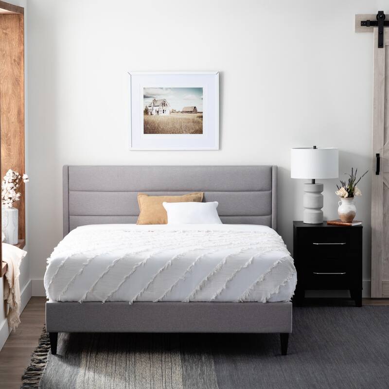 Brookside Amelia Upholstered Bed with Horizontal Channels