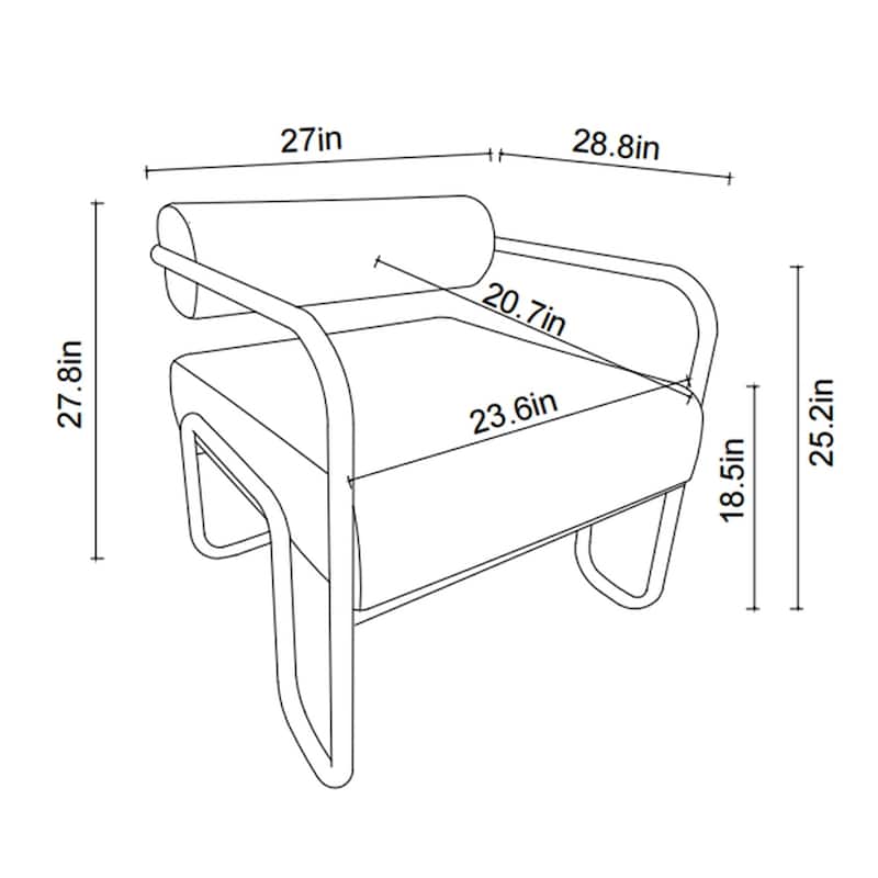 Living Room Iron Sofa Chair, Balcony Leisure Lazy Individual Chair