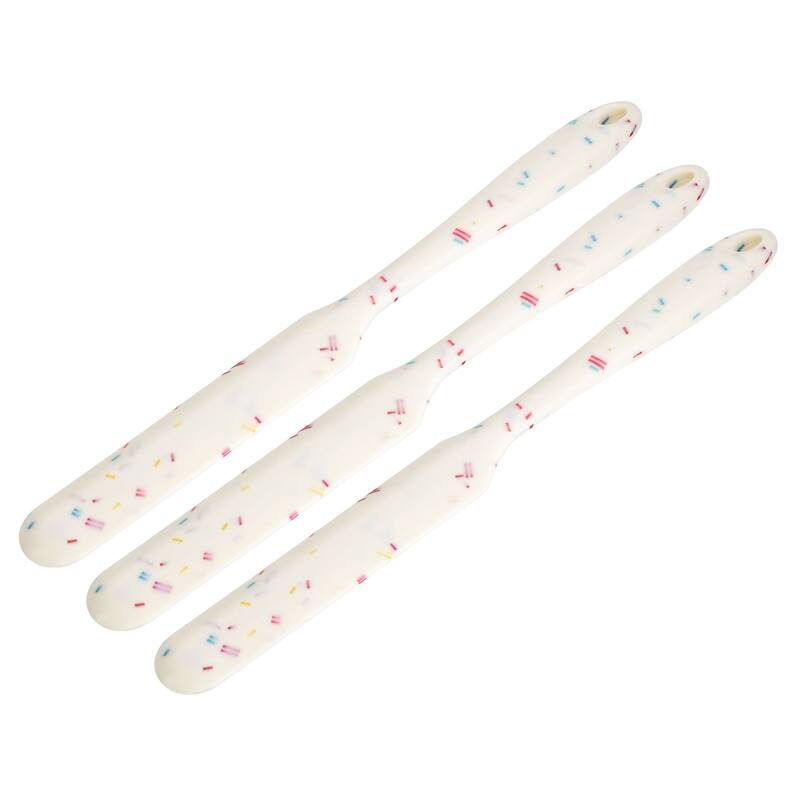 Silicone Spatula, 10” Heat-resistant Scraper for Cooking, Mixing - White