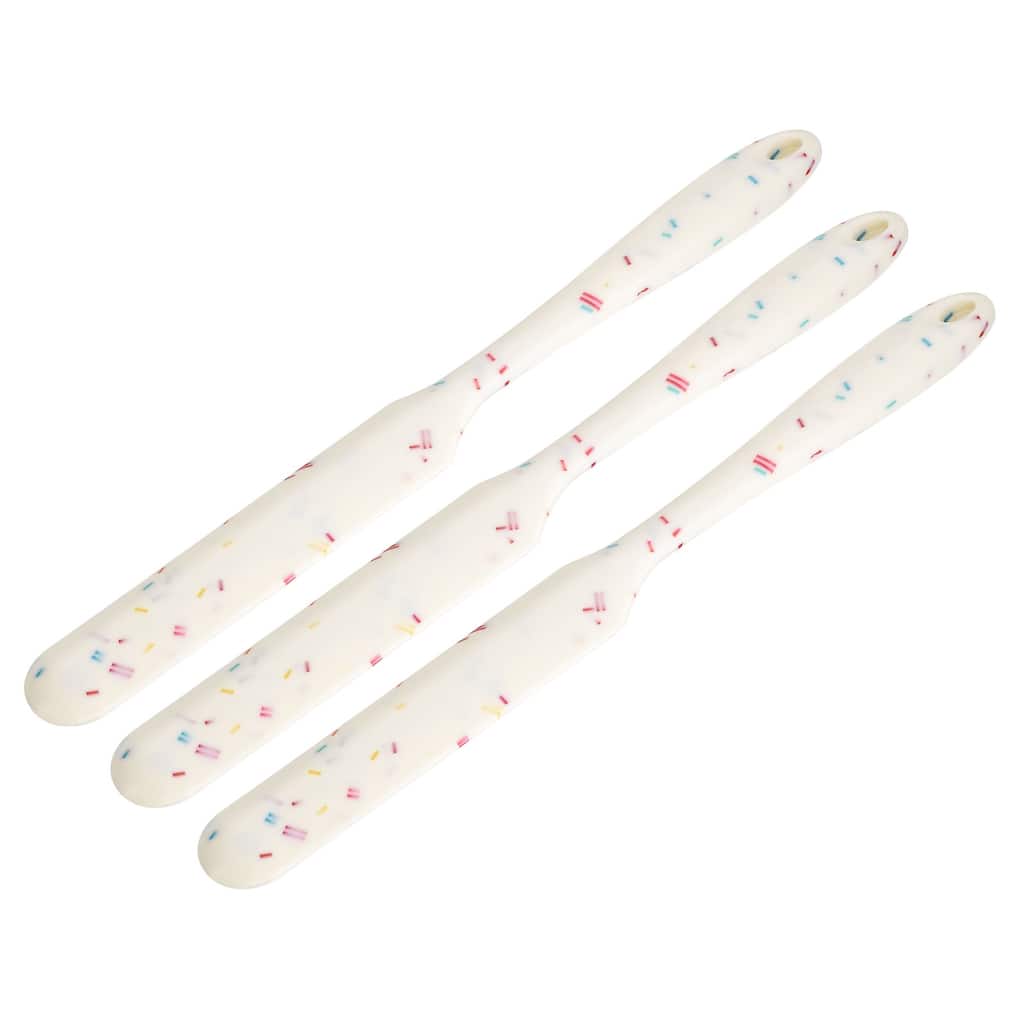 Silicone Spatula, 10” Heat-resistant Scraper for Cooking, Mixing - White