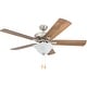 preview thumbnail 4 of 6, Prominence Home Elk Mountain 52-inch Brushed Nickel LED Ceiling Fan