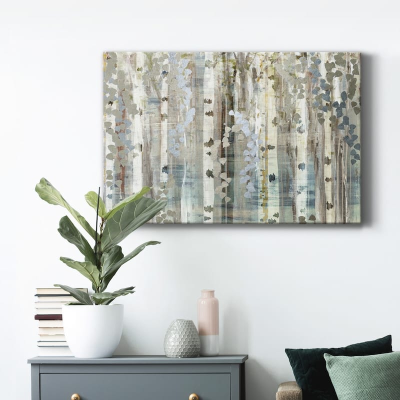 Birch Wood Meadow Premium Gallery Wrapped Canvas - Ready to Hang