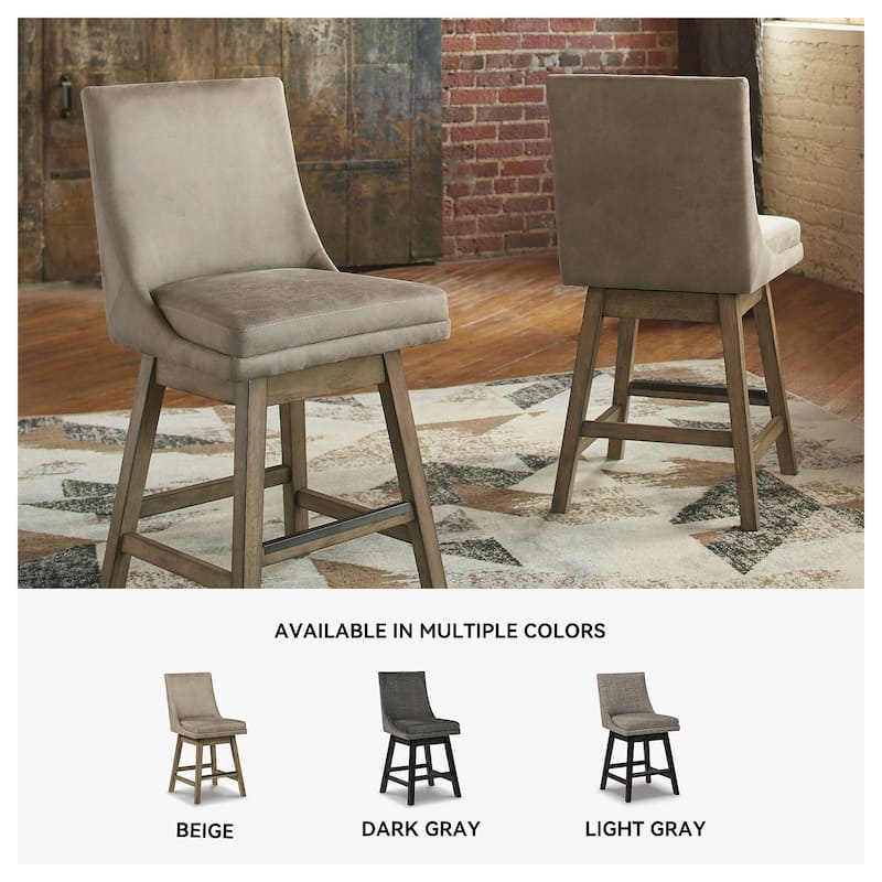 Tallenger Upholstered Swivel Stool (Set of 2)