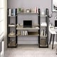 preview thumbnail 1 of 6, Nestfair Home Office Desk with Storage Shelves