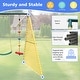 preview thumbnail 3 of 5, Indoor/Outdoor Metal Swing Set with Safety Belt for Backyard - Multicolor