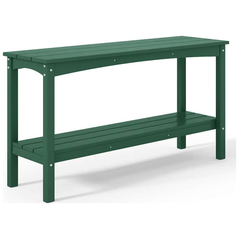 Laguna Hdpe All Weather Outdoor Patio Two Shelf Table