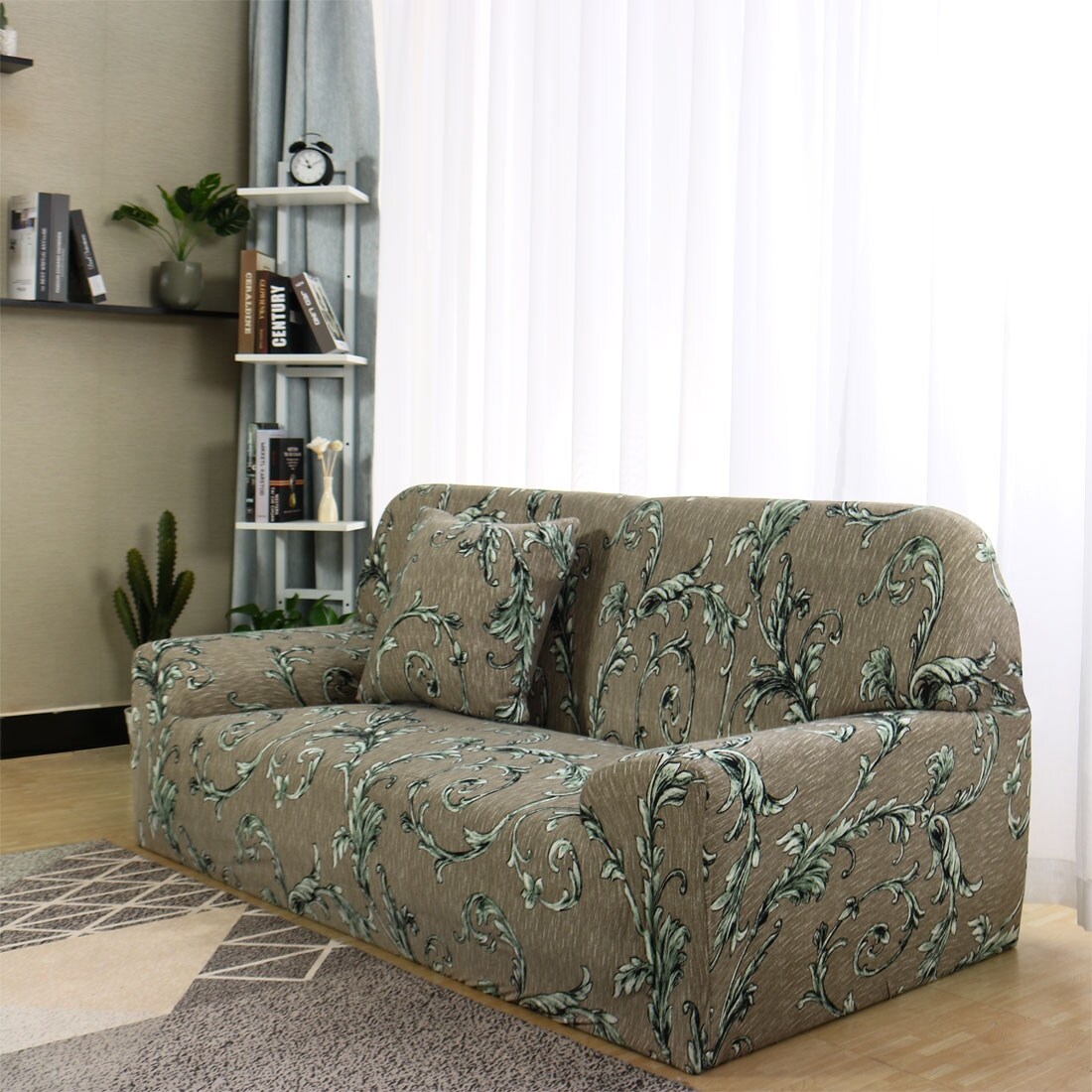 Sofa Covers Anti-Slip,Couch slipcovers Stretch slipcovers Chair Protector Sofa Throws Furniture Armchair Loveseat Anti-mite Polyester-10 1 Seater/Chair