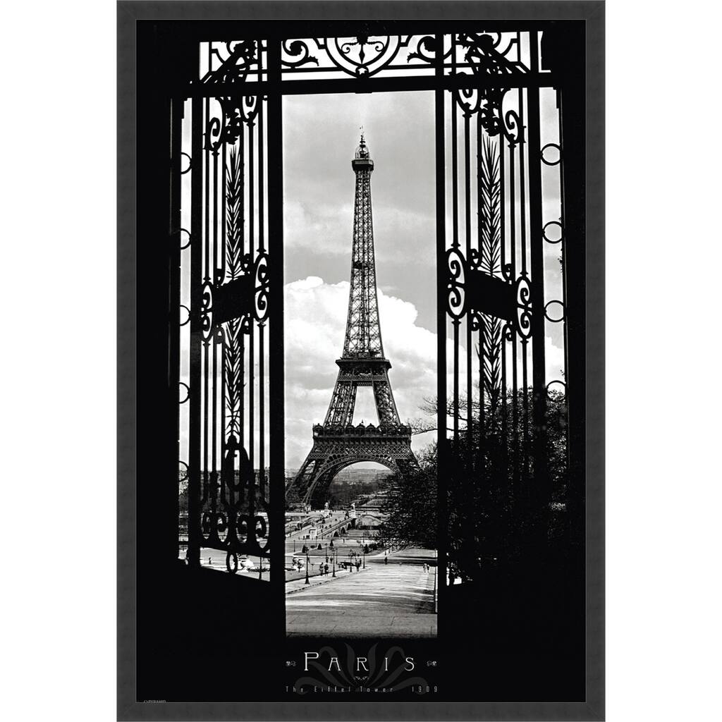 Framed Art Print Eiffel Tower 1909 26 x 38-inch