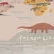 preview thumbnail 3 of 6, Kids Rug Play Mat with World Map & Dinosaurs in Beige