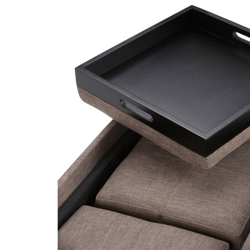 WYNDENHALL Franklin Upholstered 3-piece Ottoman Set