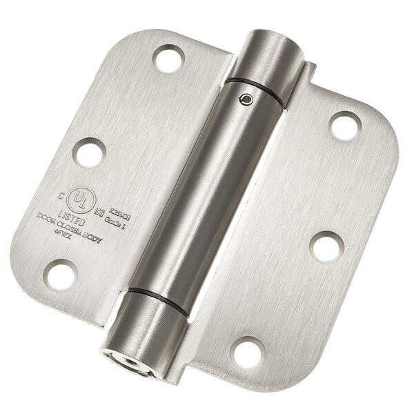 2 Pack UL Listed Cauldham Oil Rubbed Bronze Heavy-Duty 3-1//2 Self-Closing Spring Door Hinge with 5//8 Radius Corners